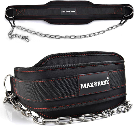 Dip Belt with 37-40" Chain, 550-650 lbs Weight Capacity for Dips and Pull-Ups